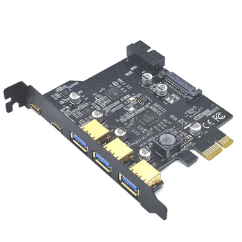C tipo USB 3.2 Gen2 PCIE Card Hub USB 3.0 PCI Express Valdybos PCI-E PCI-E 3 USB Adapteris Daugiklis USB3 3.1 Valdytojas Stove Korteles
