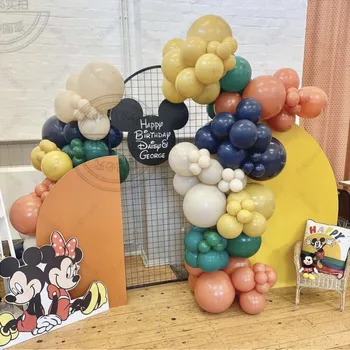 1Set Disney Mickey Mouse Minnie Folija Balionų Arkos Girliandą Citrinų Mėlyna Retro Balta Latekso Kamuoliukų Rinkinys Baby Vaikų Gimtadienio Dovana