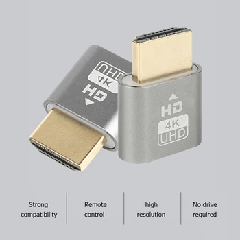 HDMI suderinamus 4K DDC EDID Manekeno Plug Emuliatorius Virtualus Ekranas Iki 3840x2160