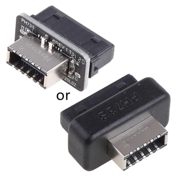USB Vidaus Antraštės USB 3.1/3.2 C Tipo Priekiniai E Tipo Adapteris 20p, kad 19p