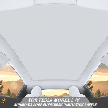 Už Tesla ModelY Model3 2022 Skėtį Nuo Saulės Už Tesla Automobilio Modelio 3 Skėtį Nuo Saulės Stogo Saulės Izoliacija Pertvara Modelis Y Priedai