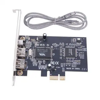 Naujas PCIe 1394 Kortelės DV HDV, HD filmavimo PCIe 1394 A B FireWire kortelės 1394 PCI-e 1X Stalinių