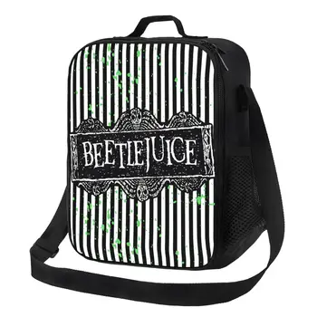 Siaubo Filmas Beetlejuice Izoliuoti Pietūs Krepšiai Moterų Tim Burton Resuable Šilumos Aušintuvas Maisto Bento Dėžutės Lauko Kempingas, Kelionės